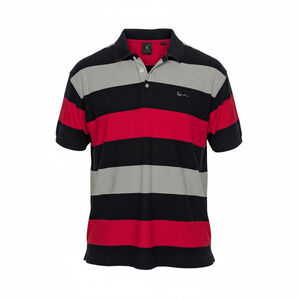 Karl Kani Gold Shirt Mens 4X Short Sleeve Y2K Striped Rugby Polo Streewear 90s